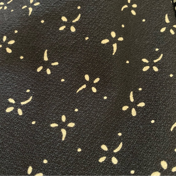 Vintage Black Prairie Bib Collar Short Sleeve Midi Dress Size 14 - Picture 4 of 8